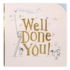Well Done You Champagne Flutes Congratulation Card