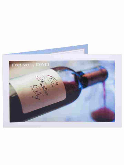 For You, Dad Photographic Red Wine Happy Father's Day Greeting Card