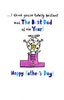 Poem For Dad Blue Cute Best Dad of The Year Father's Day Card