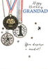 You Deserve Medal Grandad Birthday Card