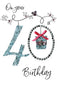 Glitter Gift 40th Birthday Card Hand-Finished Champagne Range Cards