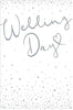 Wedding Day Congratulations Card Silver Holographic Hearts Foil & Embossed Finish
