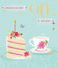 Age 90 Celebrating 90th Birthday Tea & Cake Design Card