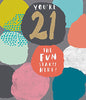 Age 21st Fun Starts Here Birthday You're 21 Card {DC}