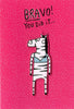 Bravo You Did It Congratulations Greeting Card Hello You Range Blank Inside