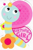 Birthday Girl Colourful Juvenile Design Card