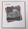 Kissing Kitten and Puppy Wife Valentine's Card