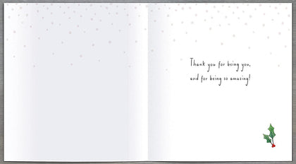 One I Love Typography Christmas Card