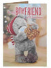 To My Boyfriend Me to You Bear In Wooly Hat 3D Holographic Christmas Card
