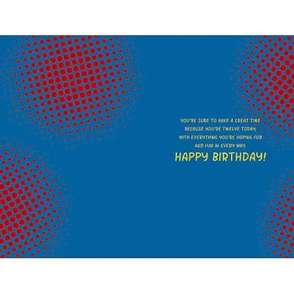 12th Today Gold Stars Boy Birthday Card