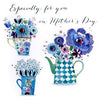 Second Nature Handmade Mother's Day Card In Bloom Range Cups and Jug with Flowers