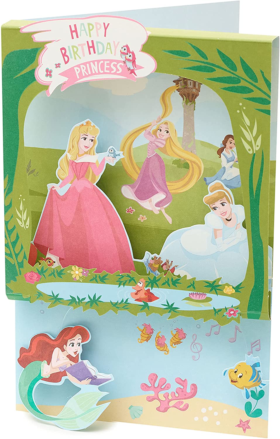 Disney Princess Birthday Card Pop Up 3D Card For Kids Collect Cards disney-princess-birthday-card-pop-up-3d-card-for-kids-collect-cards