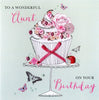 Wonderful Aunt Birthday Buttoned Up Greeting Card Button Embellished Cards
