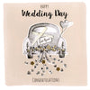 Happy Wedding Day Embellished Greeting Card Hand-Finished Notting Hill Cards