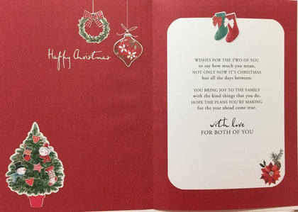 Daughter And Fiance Nice Verse Christmas Card