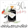 Neon Lustre 30th Birthday Gin Greetings Card