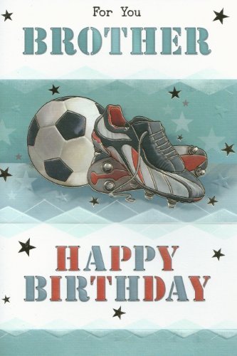 For you Brother Shoes And Football Design Birthday Card