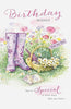 Special In More Ways Birthday Embossed, Glitter & Colourful Greeting Card