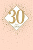 30th Birthday Card Embossed Gold Foil Number Design