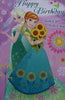 Frozen Happy Birthday Card Three Fold