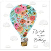 Pretty Floral Hot Air Balloon Female Birthday Card