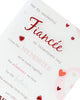 Beautiful Heart Design Romantic Valentine's Day Card for Fianceé
