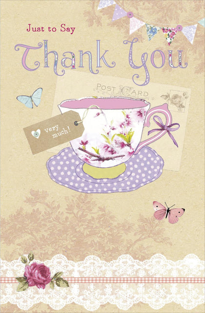 Just to Say Thank You Greeting Card Thanks Anytime