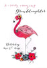 To A Totally Amazing Granddaughter Glitter Finished Birthday Card