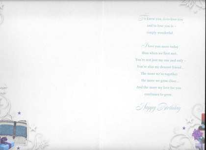 With Love to My Partner On Your Birthday Opacity Card
