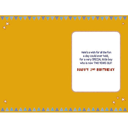 2nd Today Tiger Design Boy Birthday Card
