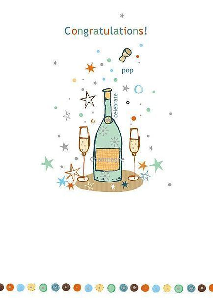 Champagne Design Congratulations Card