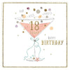 Hand finished by Morello London Age 18 Birthday Quality Crystals Greeting Card