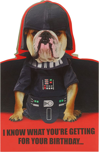 Star Wars Darth Vader Bulldog Funny Birthday Card