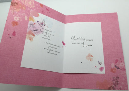 Friend Large Beautiful Glitter Finished Luxury Birthday Card