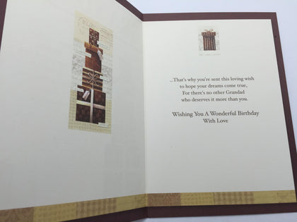 Grandad Nice Verse Gold Foil Finished Design Birthday Card