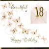 Second Nature Handmade Birthday Card Notting Hill Range 18th Birthday Scattered Butterflies