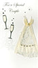 Second Nature Luxury Greeting Card for a Bride & Champagne Glasses'