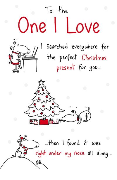 To The One I Love Pickles and Patch Christmas Card