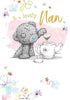 Nan Birthday Card Bear With Teapot