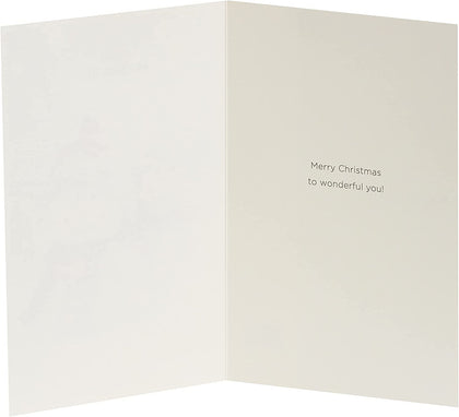 Snowmen Wearing Tartan Scarves Husband Christmas Card
