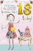 Age 18 Loveliest Lady Happy Birthday Girl Card
