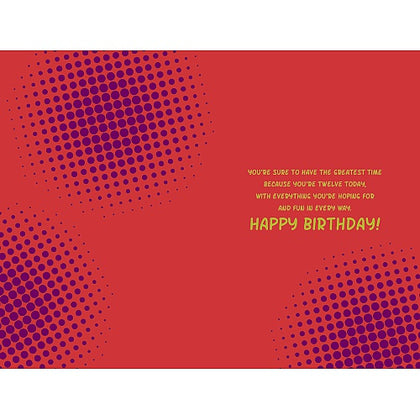 12th Today Stars Design Girl Birthday Card