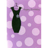 Black Dress on Hanger' Quality Hand-finished Birthday Cards