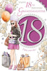 Granddaughter 18 Today! Medium Sized Fashion Birthday Card