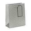 Medium Silver Quilted Gift Present New Bag With Tag