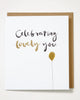 Celebrating Lovely You Glitter Finished Birthday Card