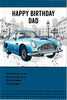 Wishing Well Aston Martin Dad Birthday Card