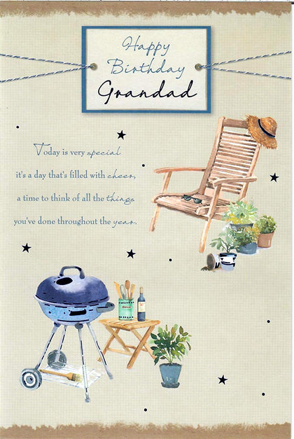 Treasured Moments Grandad at The Barbecue Birthday Card