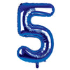 Giant Foil Dark Blue 5 Number Balloon