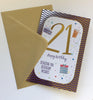 21st Today Sending Wishes Birthday Card